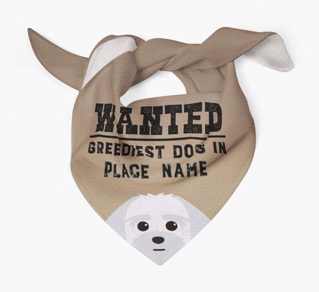 'Wanted' - Personalized {breedFullName} Bandana