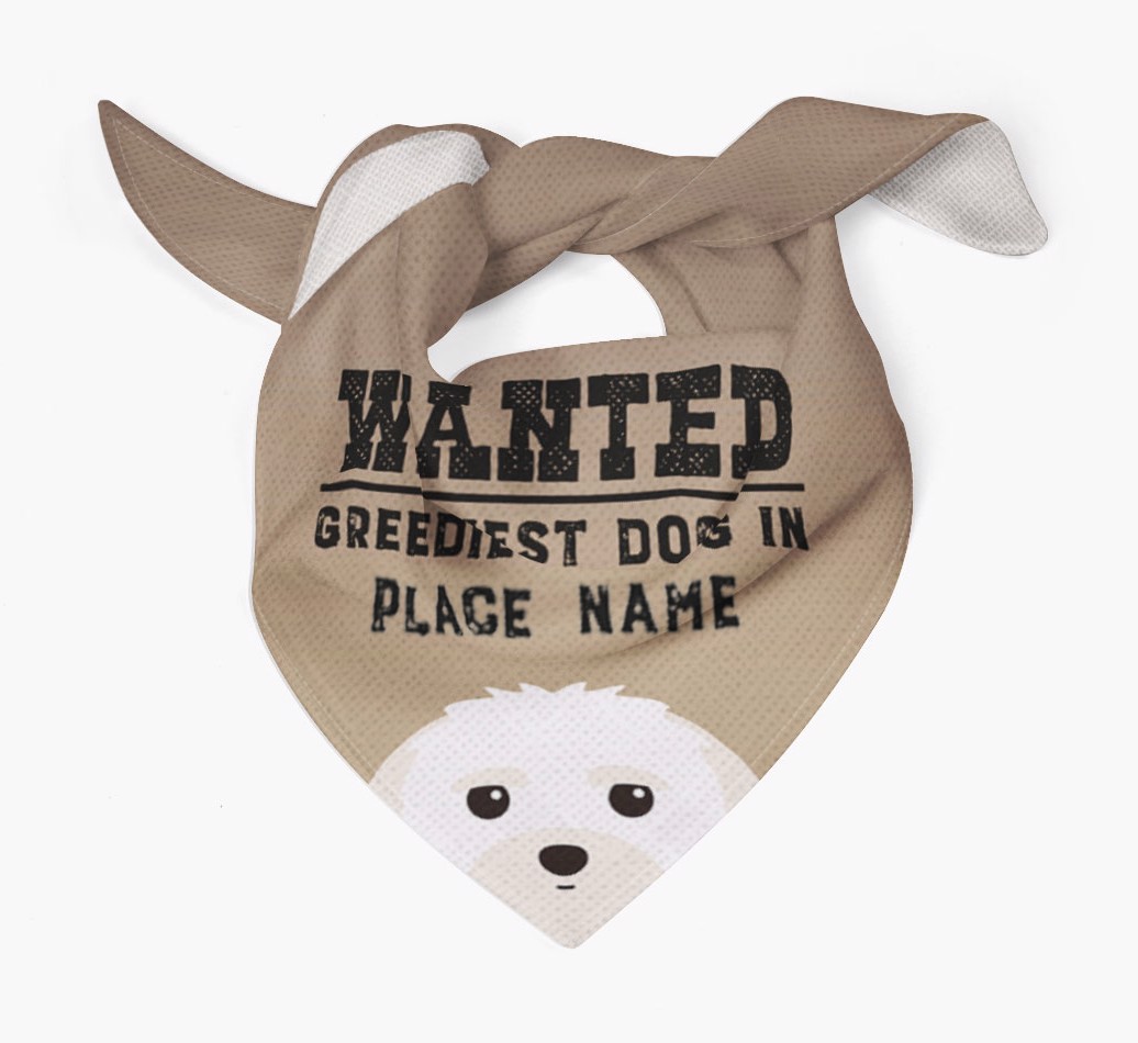 'Wanted' - Personalized {breedFullName} Bandana