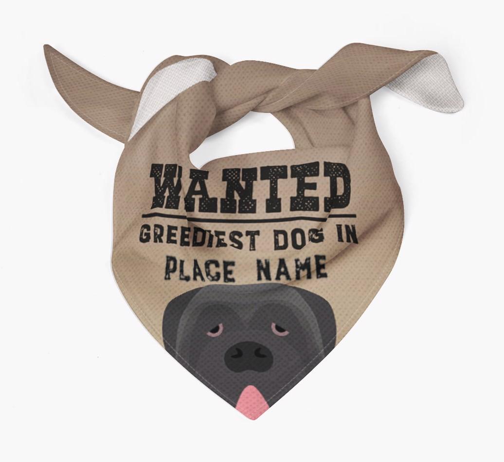 'Wanted' - Personalized {breedFullName} Bandana