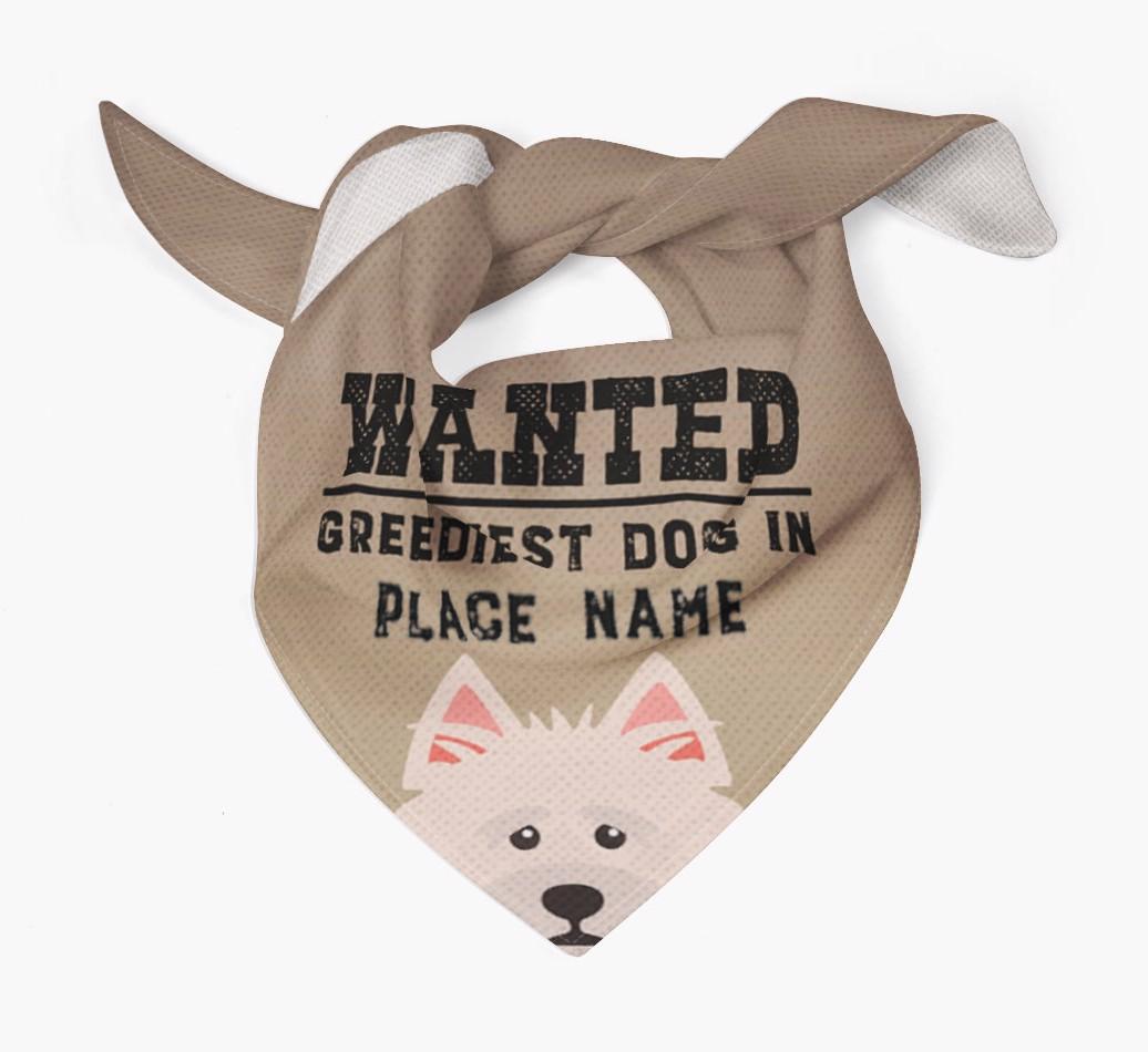'Wanted' - Personalized {breedFullName} Bandana