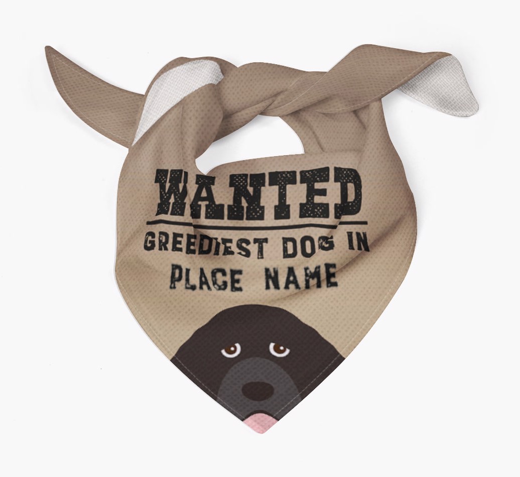 'Wanted' - Personalized {breedFullName} Bandana