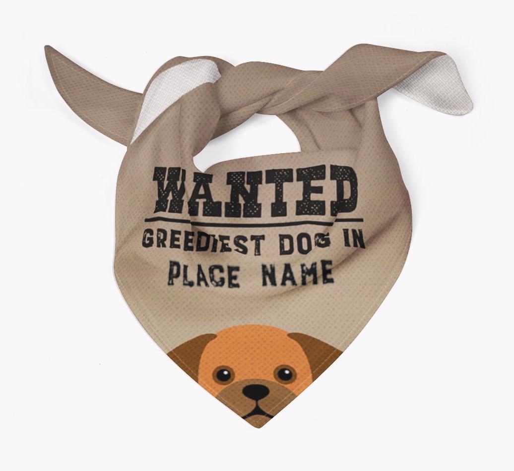 'Wanted' - Personalized {breedFullName} Bandana