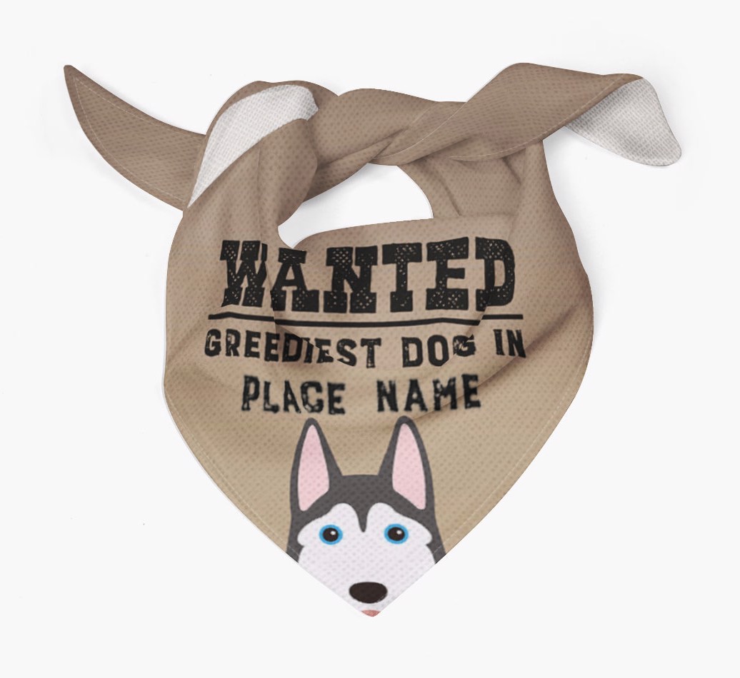 'Wanted' - Personalized {breedFullName} Bandana