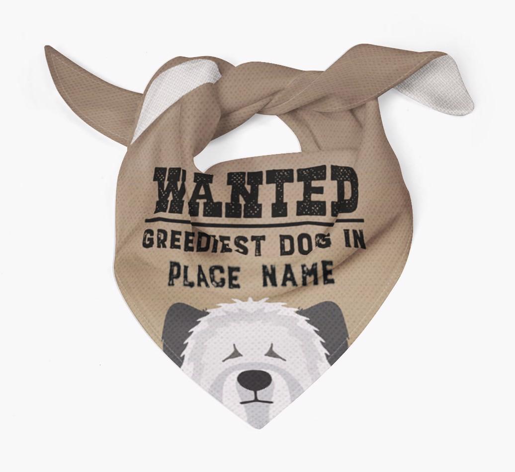 'Wanted' - Personalized {breedFullName} Bandana
