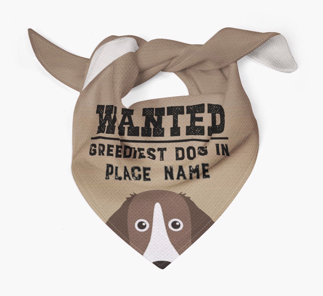'Wanted' - Personalized {breedFullName} Bandana