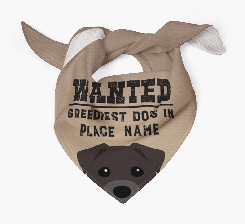 'Wanted' - Personalized {breedFullName} Bandana