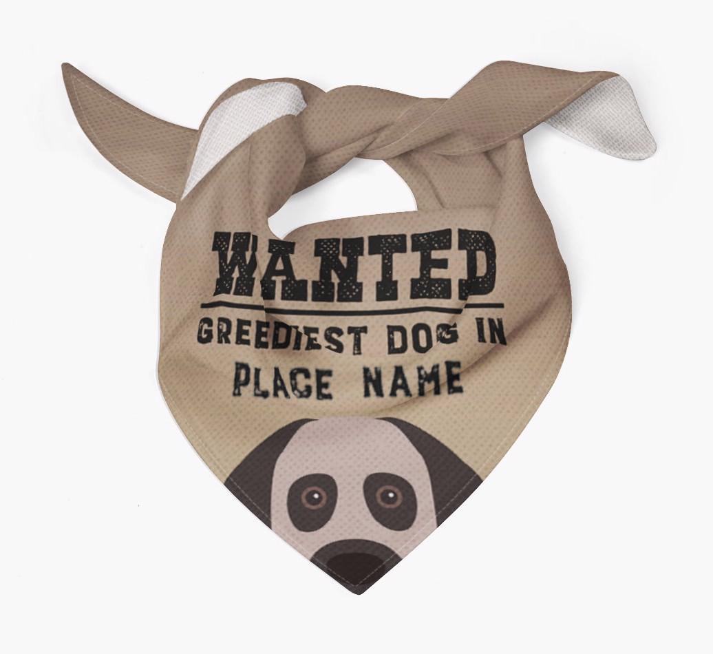 'Wanted' - Personalized {breedFullName} Bandana