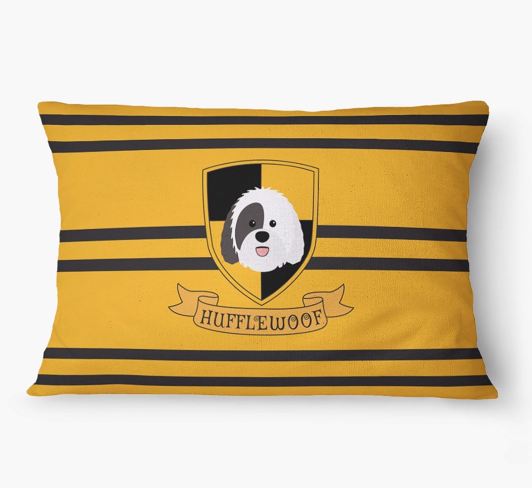 'Hufflewoof' - Personalized {breedFullName} Dog Bed