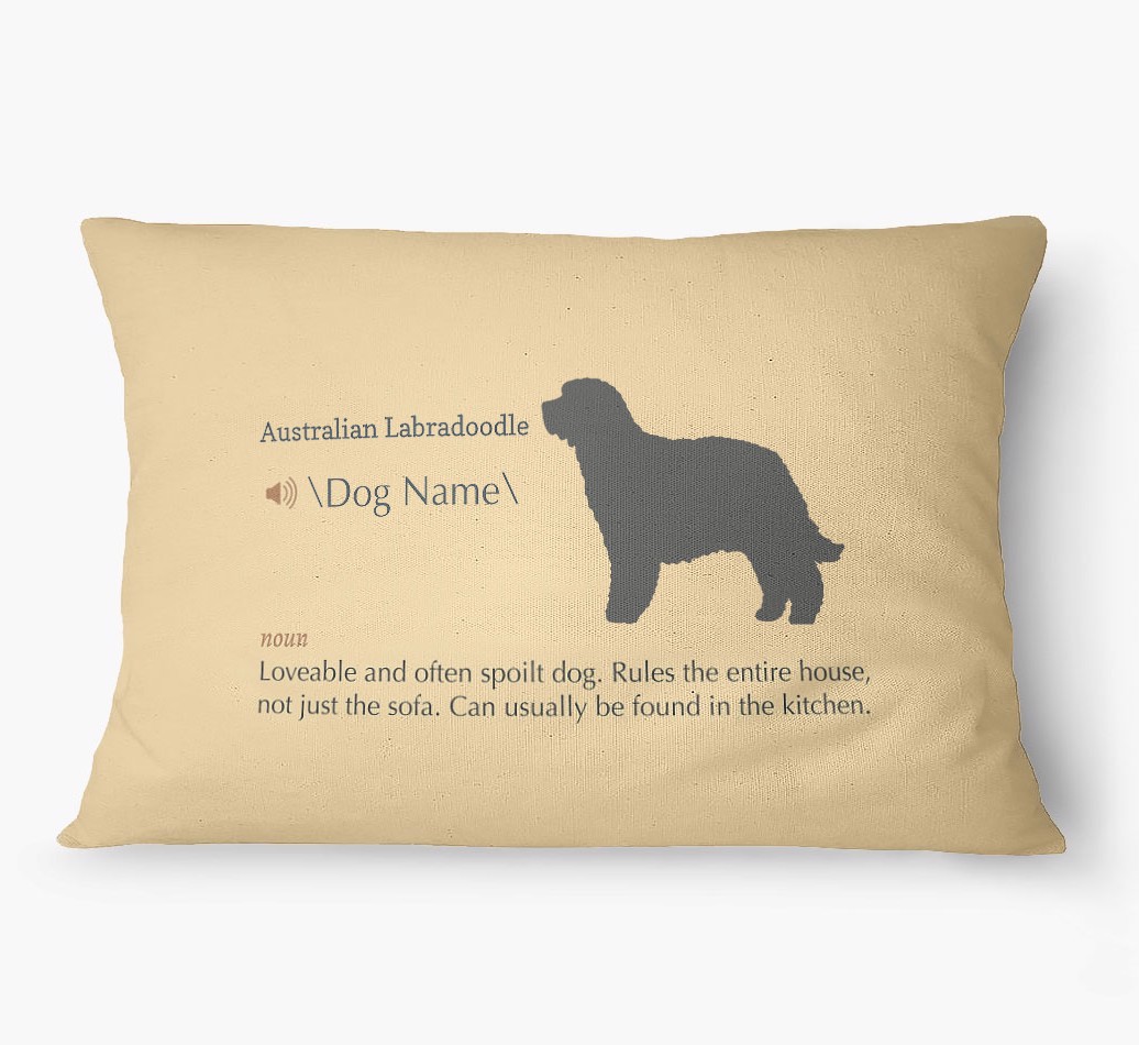 'Definition' - Personalised {breedFullName} Dog Bed
