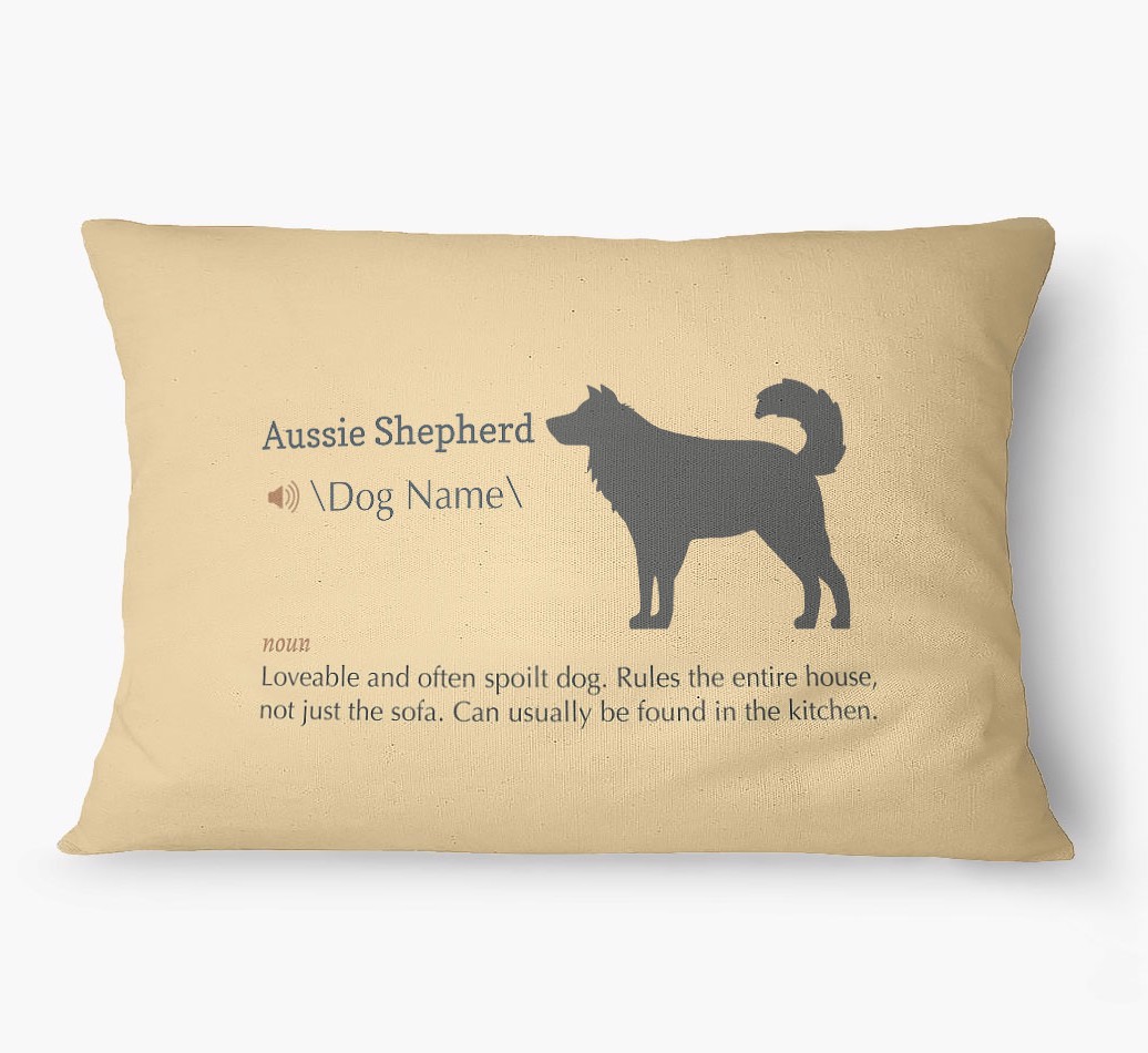'Definition' - Personalized {breedFullName} Dog Bed