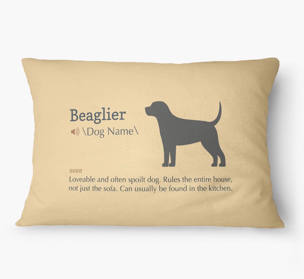 'Definition' - Personalized {breedFullName} Dog Bed