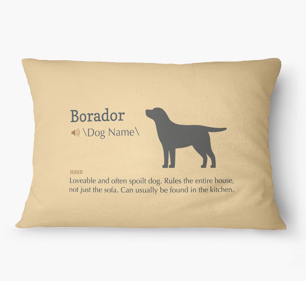 'Definition' - Personalized {breedFullName} Dog Bed