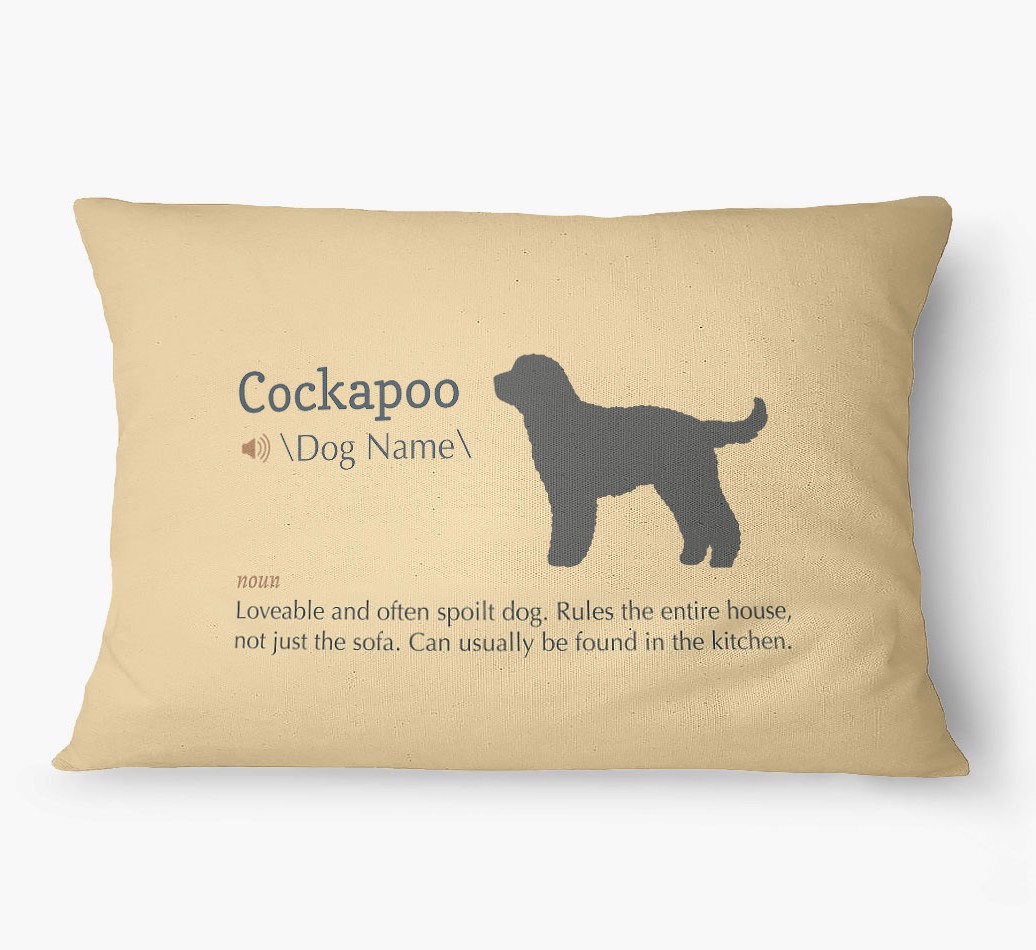 'Definition' - Personalized {breedFullName} Dog Bed