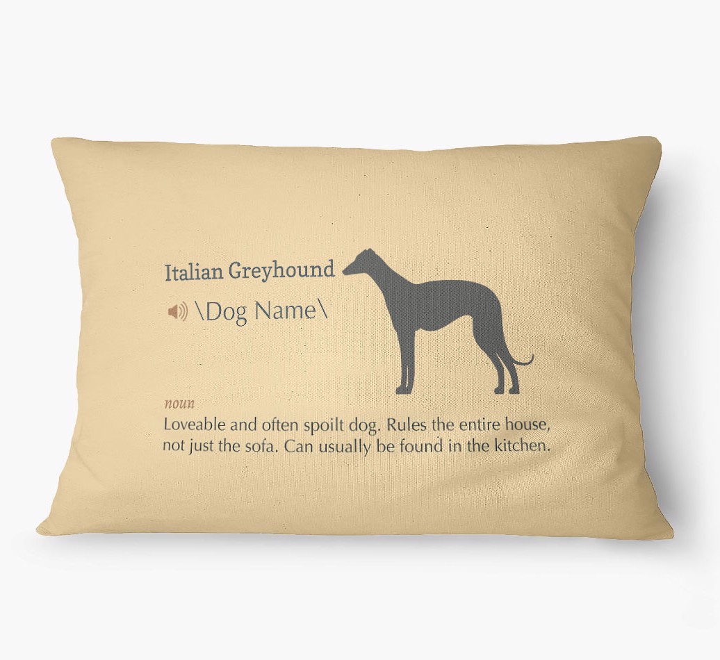 'Definition' - Personalised {breedFullName} Dog Bed