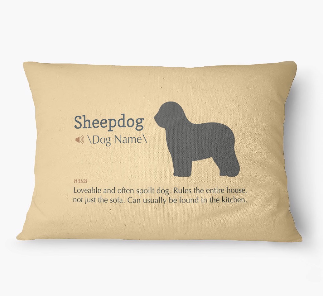 'Definition' - Personalized {breedFullName} Dog Bed