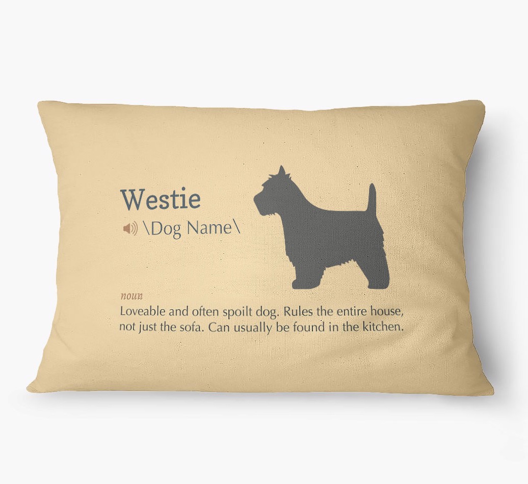 'Definition' - Personalised {breedFullName} Dog Bed