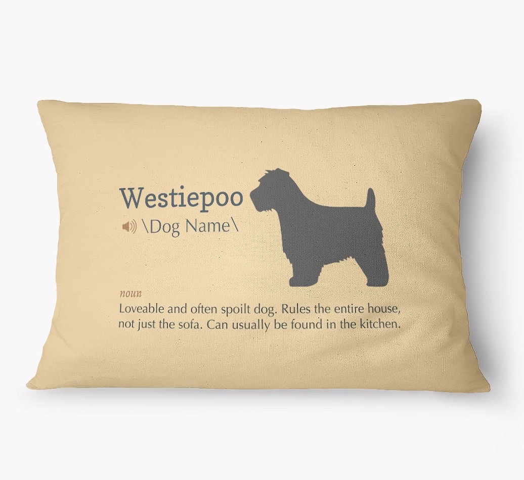 'Definition' - Personalised {breedFullName} Dog Bed