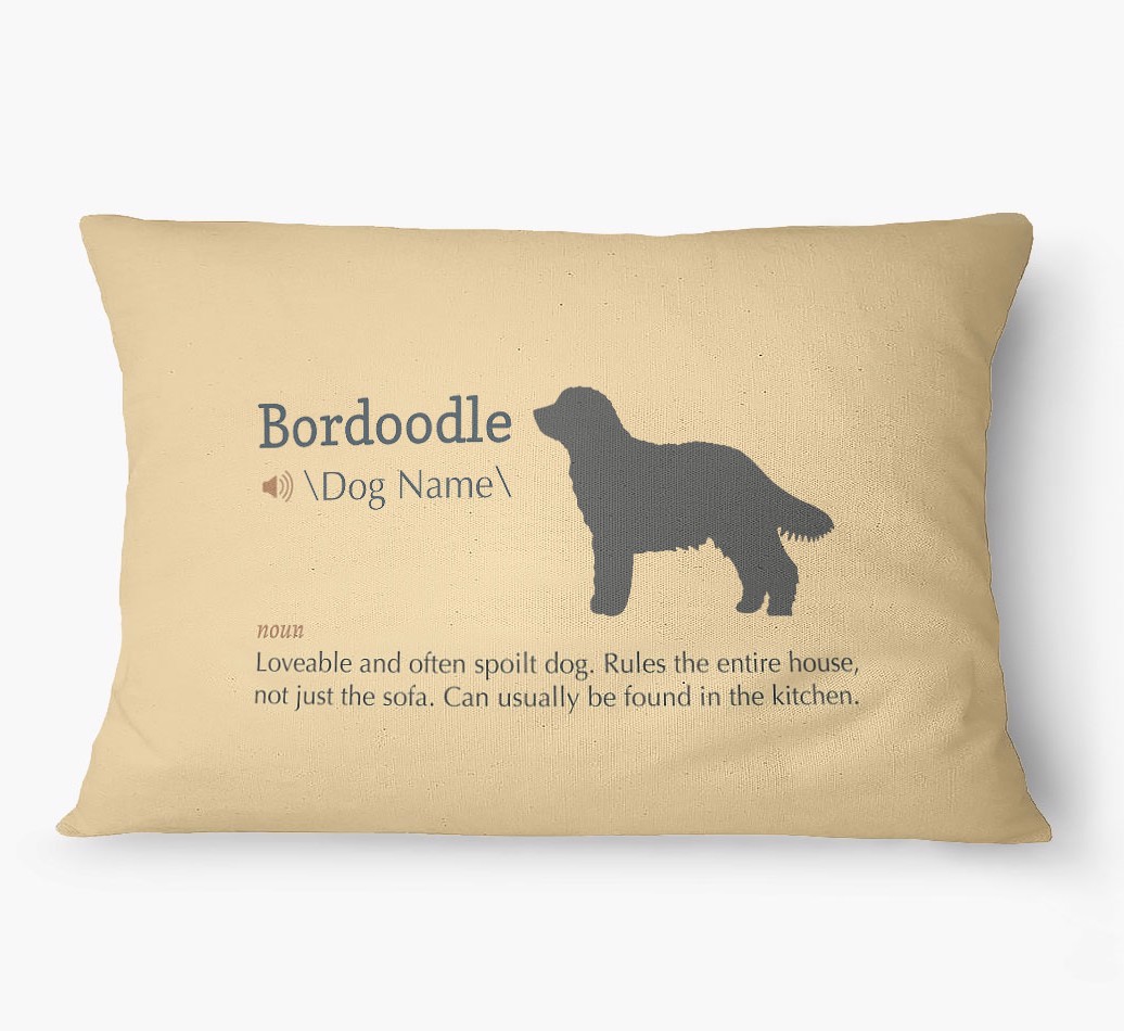 'Definition' - Personalized {breedFullName} Dog Bed