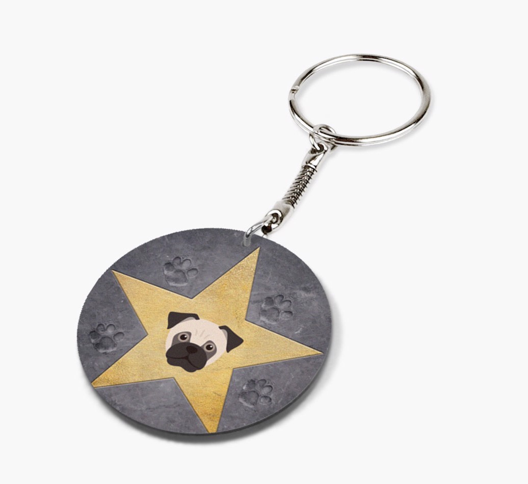 Star Of Fame: Personalised Double-Sided Keyring