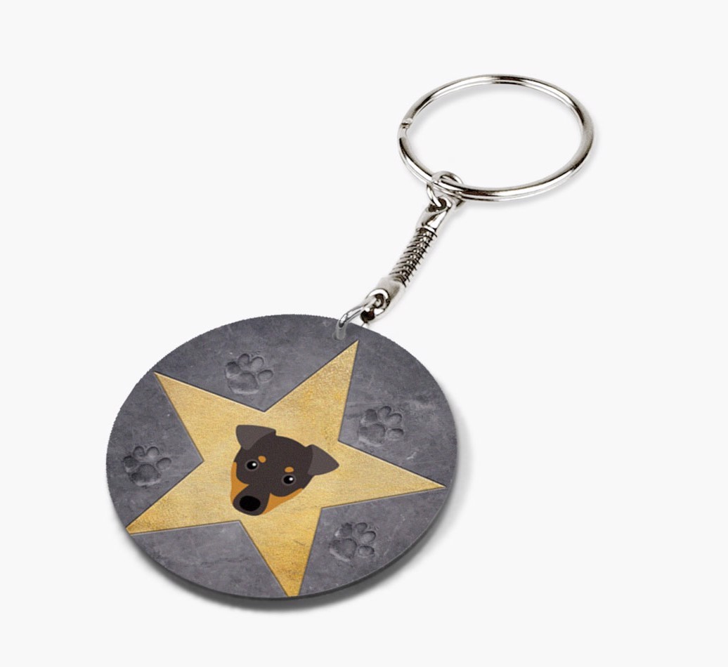 'Star Of Fame' - Personalized Double-Sided keychain