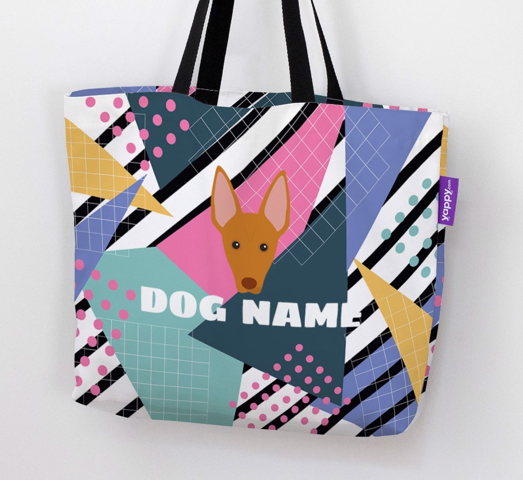 Retro Pattern: Personalized {breedFullName} Canvas Bag