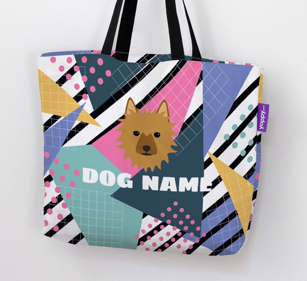 Retro Pattern: Personalized {breedFullName} Canvas Bag