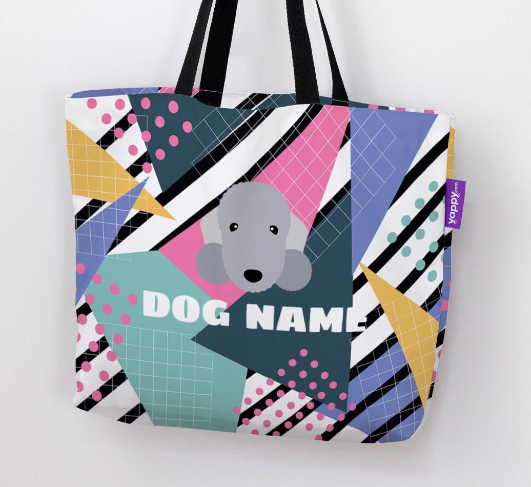 Retro Pattern: Personalized {breedFullName} Canvas Bag