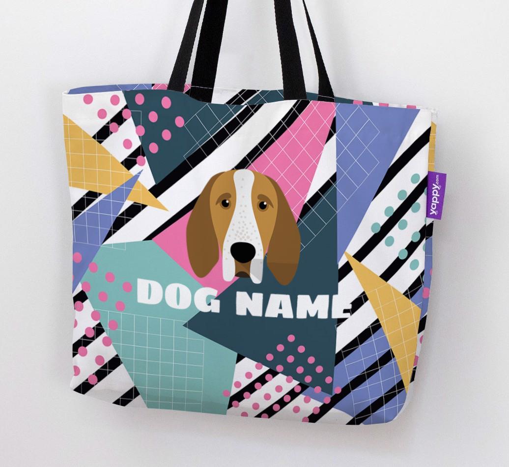 Retro Pattern: Personalized {breedFullName} Canvas Bag