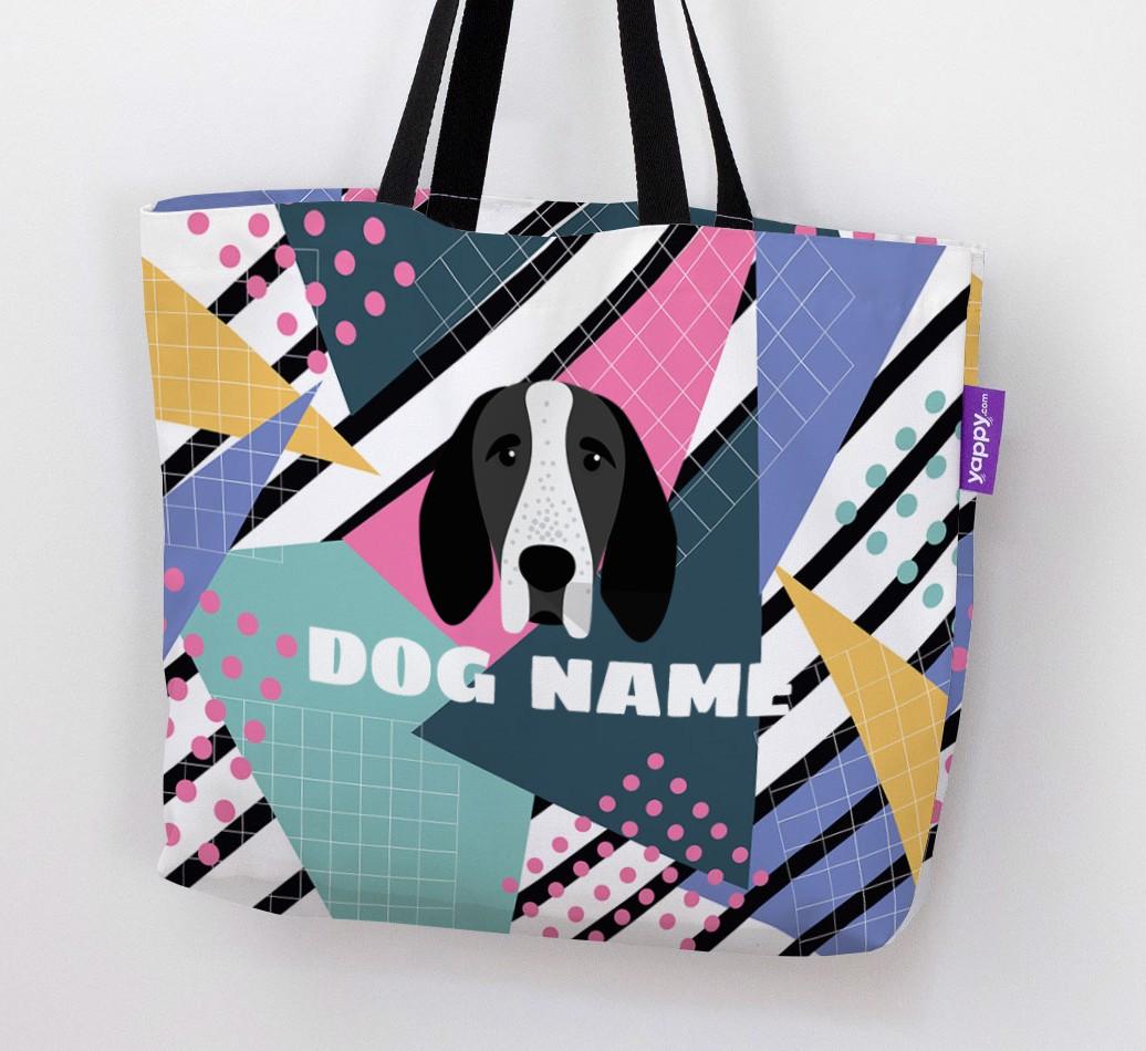 Retro Pattern: Personalised {breedFullName} Canvas Bag
