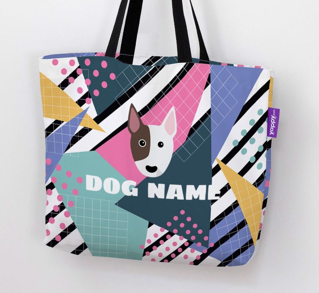 Retro Pattern: Personalized {breedFullName} Canvas Bag