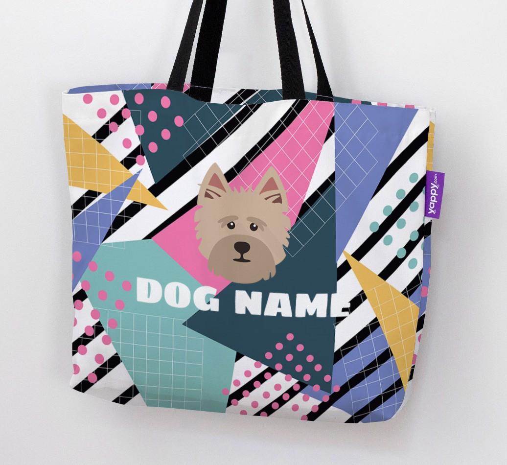 Retro Pattern: Personalised {breedFullName} Canvas Bag