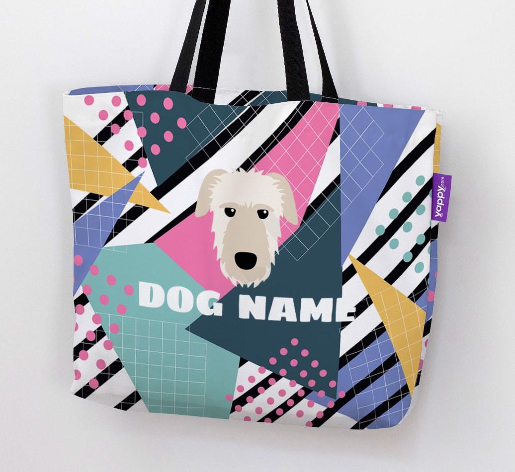 Retro Pattern: Personalized {breedFullName} Canvas Bag