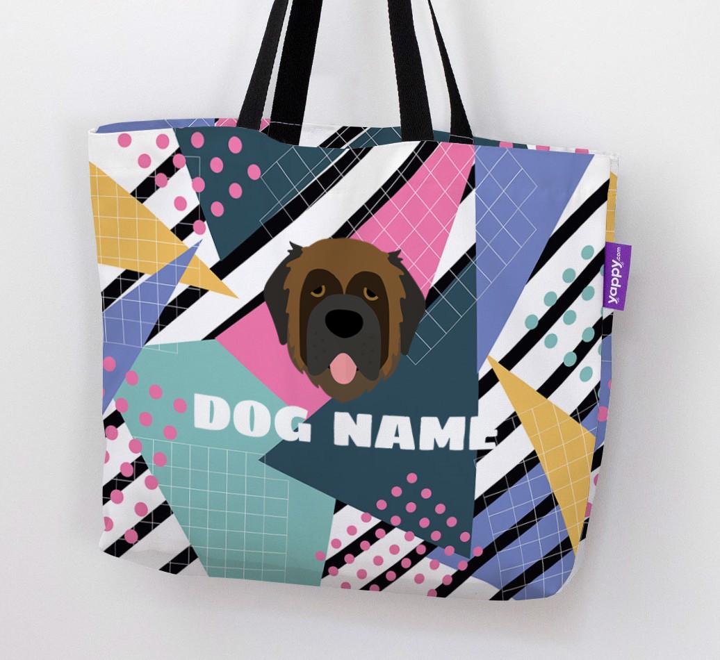 Retro Pattern: Personalized {breedFullName} Canvas Bag