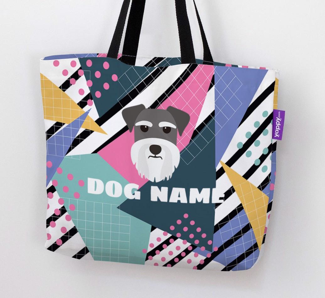 Retro Pattern: Personalized {breedFullName} Canvas Bag