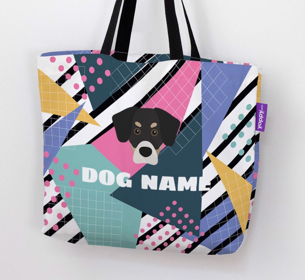 Retro Pattern: Personalised {breedFullName} Canvas Bag