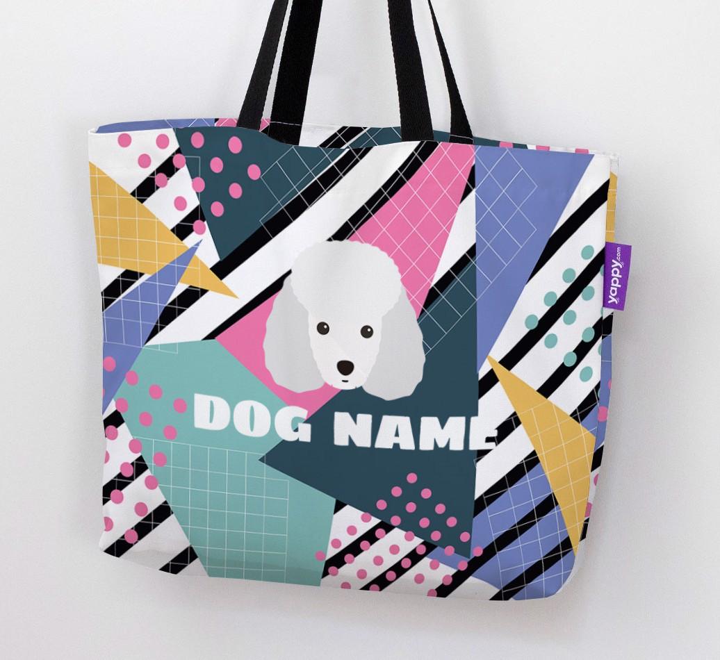 Retro Pattern: Personalized {breedFullName} Canvas Bag