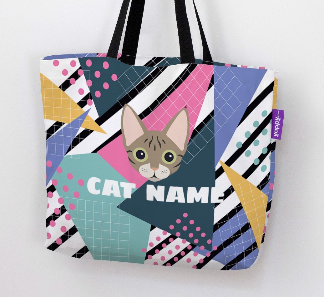 'Retro Pattern' - Personalised {breedCommonName} Canvas Bag