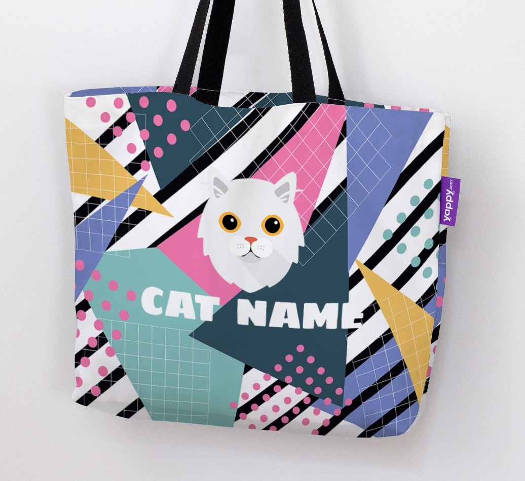 'Retro Pattern' - Personalised {breedCommonName} Canvas Bag