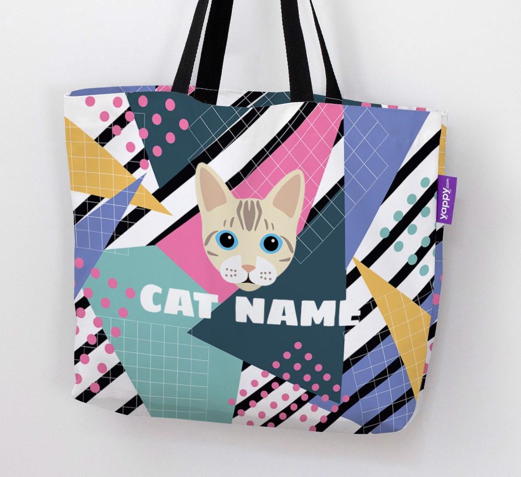 'Retro Pattern' - Personalized {breedCommonName} Canvas Bag