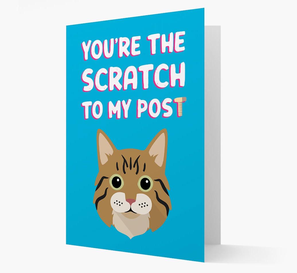 'Scratch To My Post' - Personalized {breedCommonName} Card