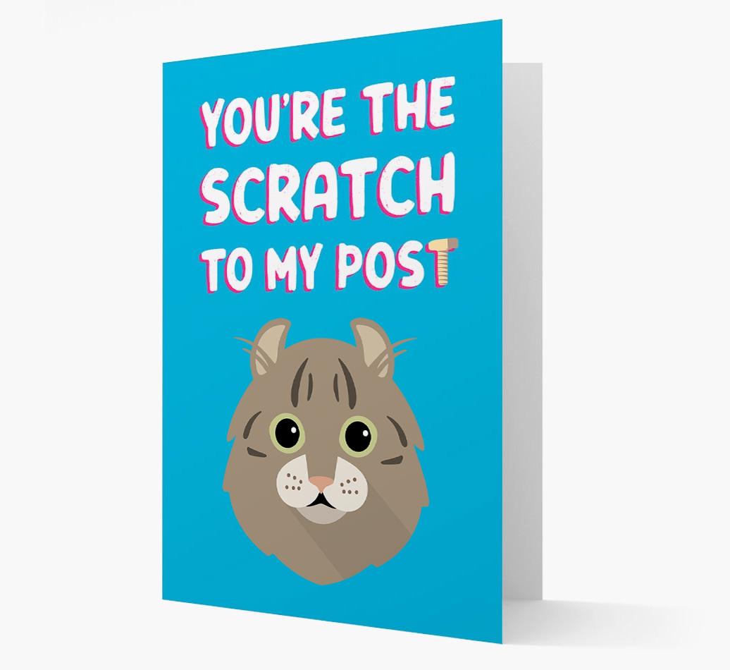 'Scratch To My Post' - Personalized {breedCommonName} Card