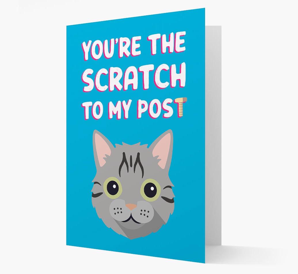 'Scratch To My Post' - Personalized {breedCommonName} Card