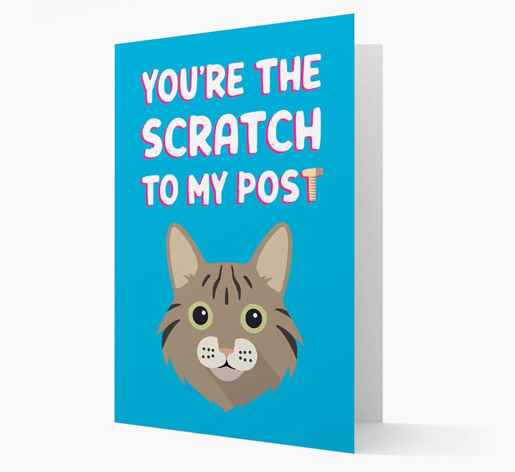 'Scratch To My Post' - Personalized {breedCommonName} Card
