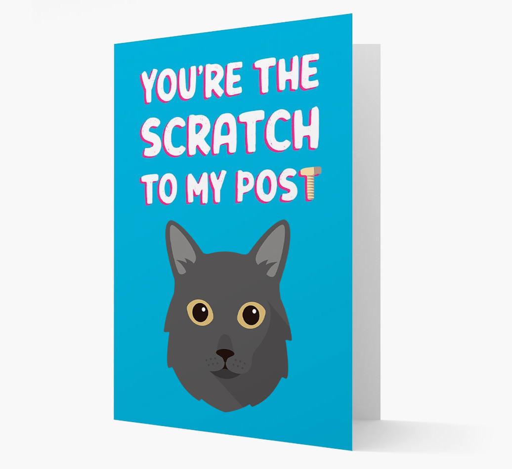 'Scratch To My Post' - Personalized {breedCommonName} Card