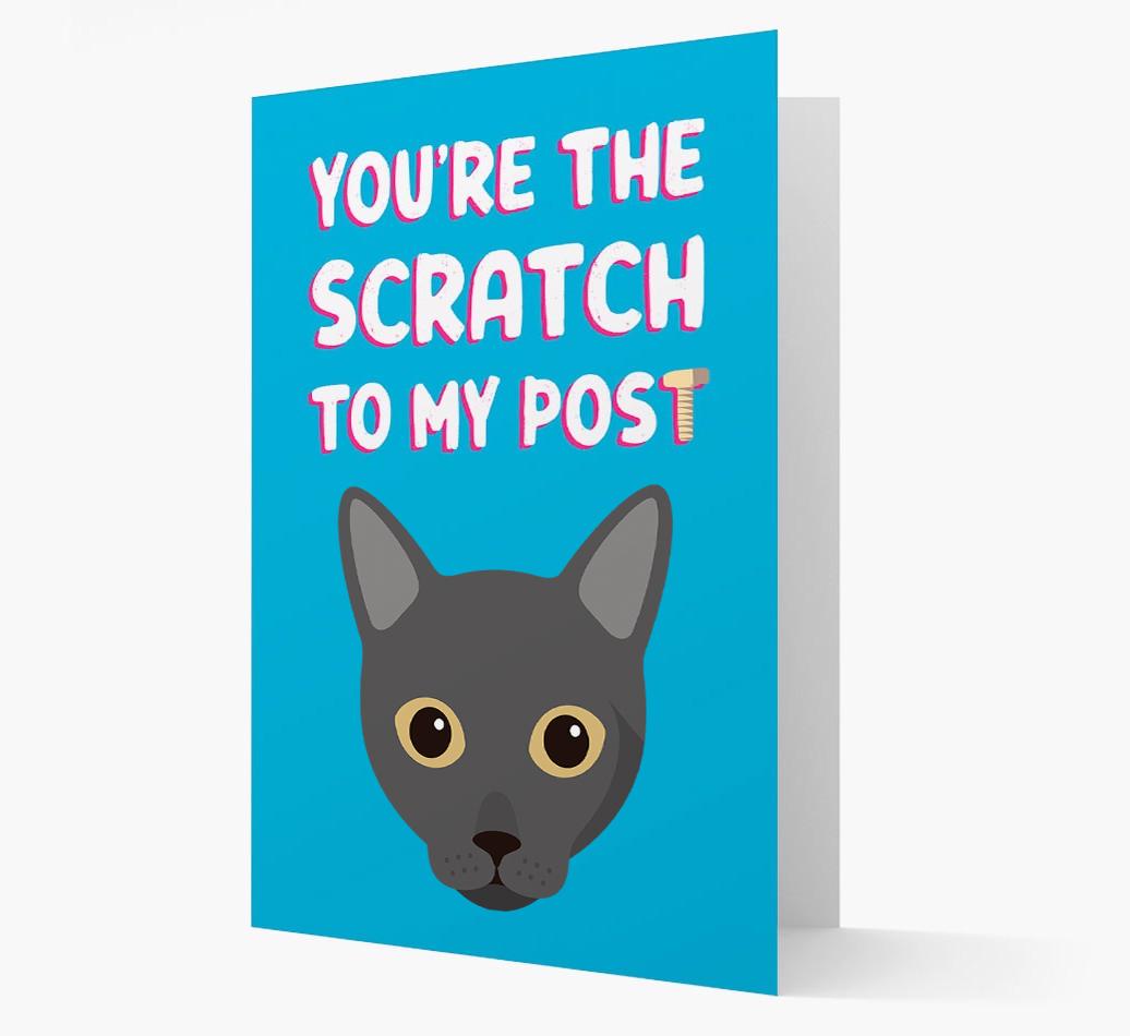 'Scratch To My Post' - Personalized {breedCommonName} Card