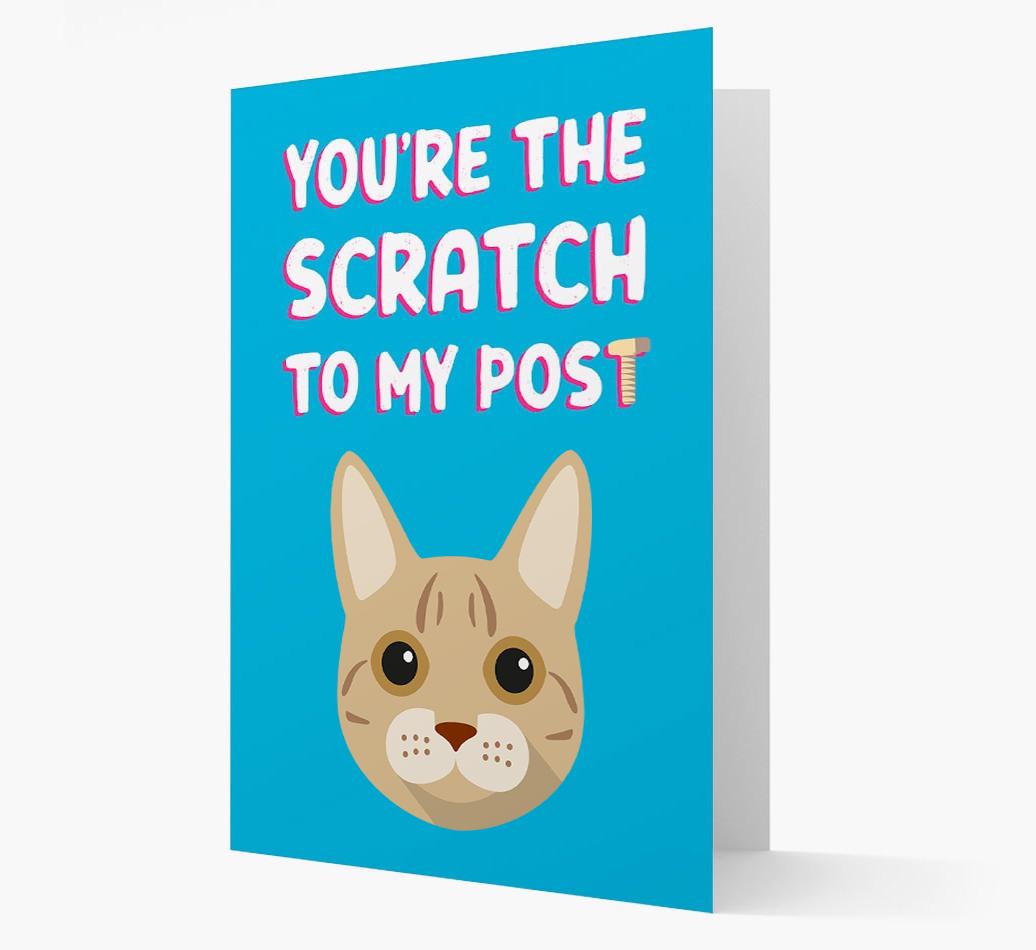 'Scratch To My Post' - Personalized {breedCommonName} Card