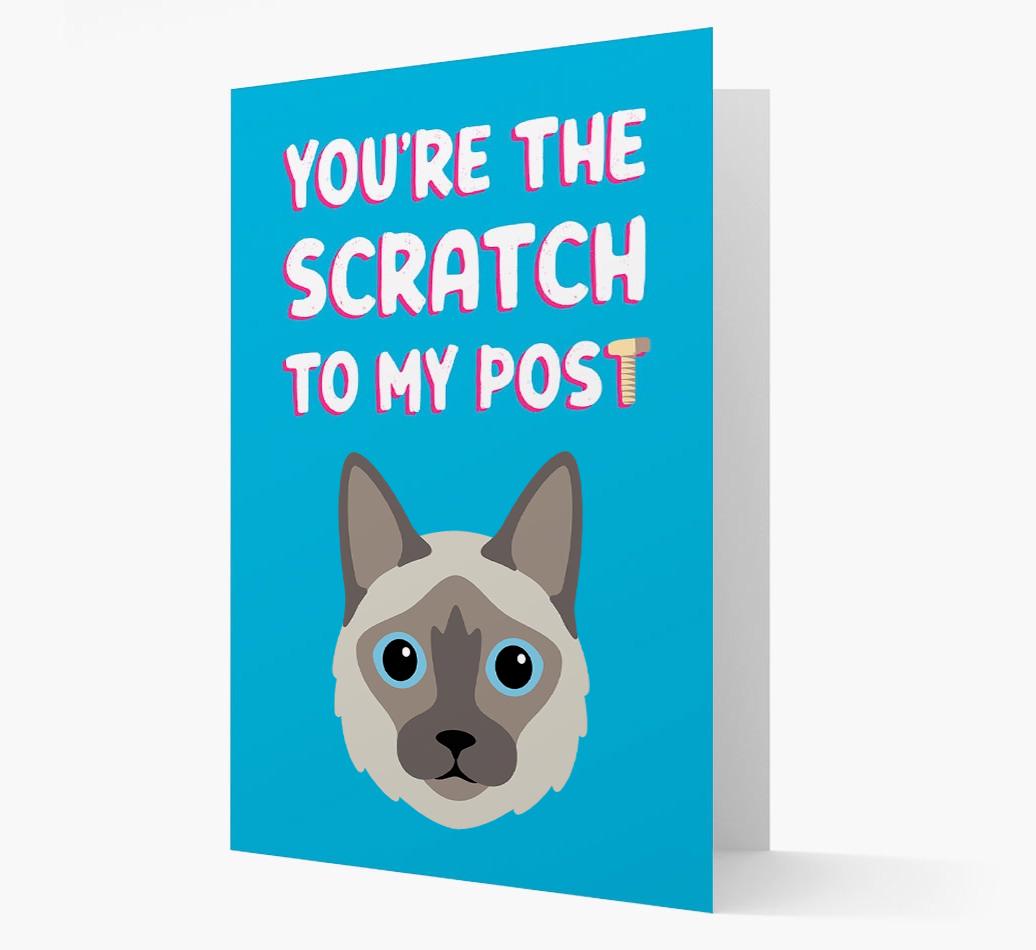 'Scratch To My Post' - Personalized {breedCommonName} Card
