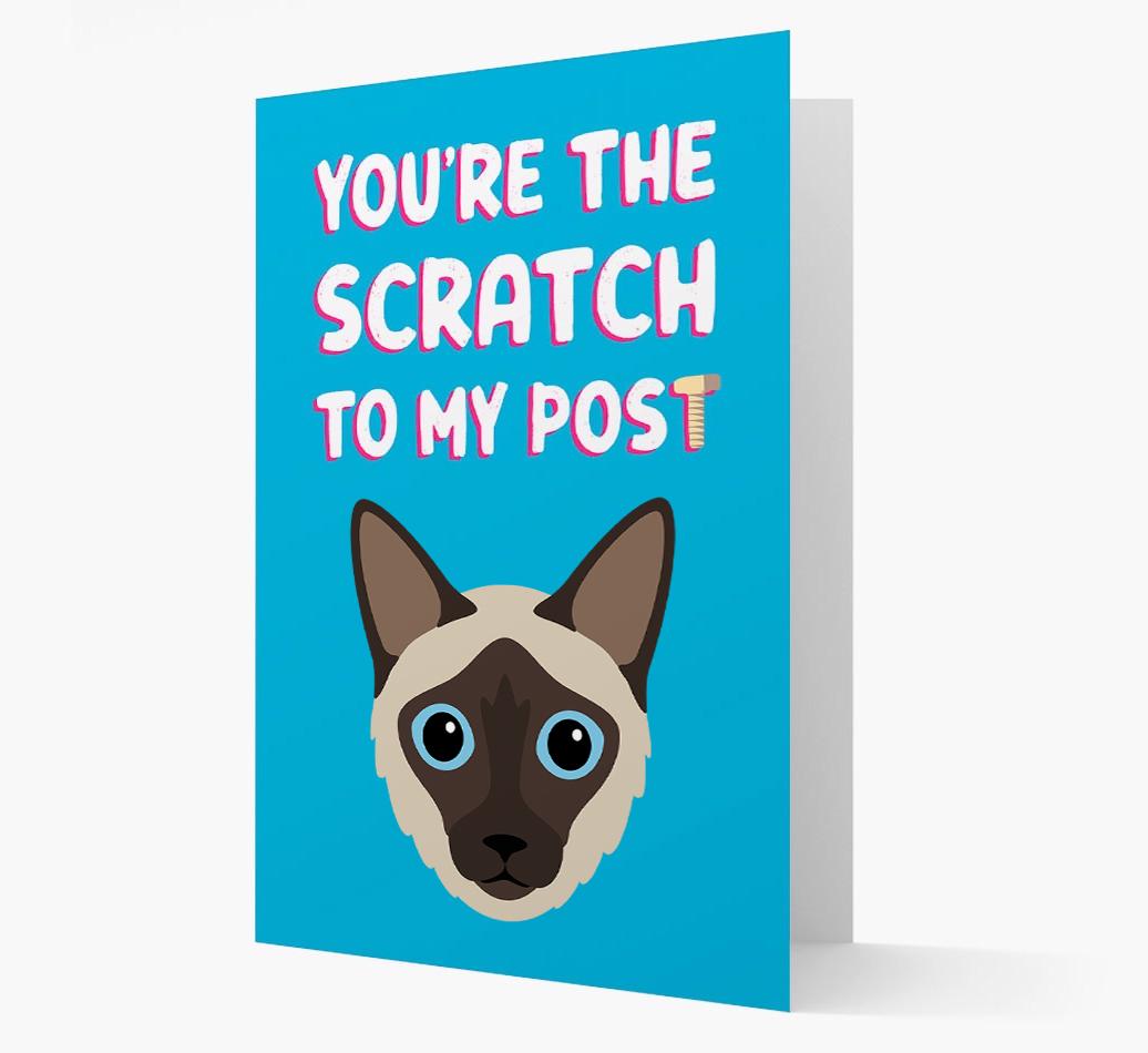 'Scratch To My Post' - Personalized {breedCommonName} Card