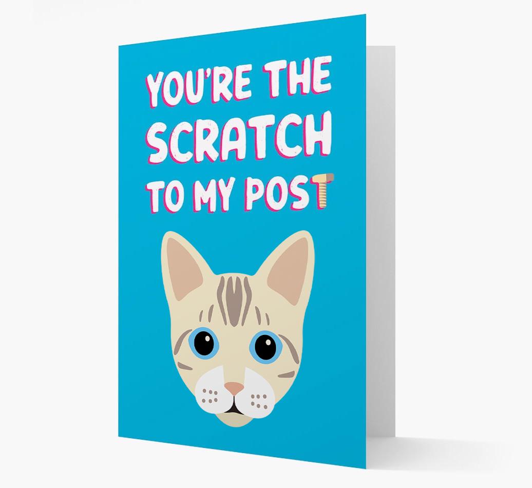 'Scratch To My Post' - Personalized {breedCommonName} Card