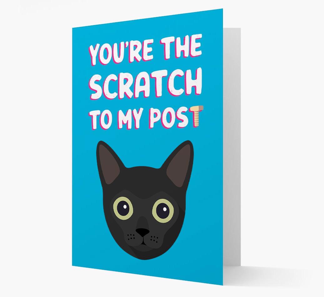'Scratch To My Post' - Personalized {breedCommonName} Card